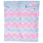 Bolsa impermeable (wetbag) Diseño zig zag rosado